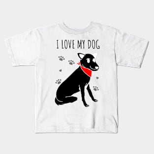 I Love My Dog Kids T-Shirt